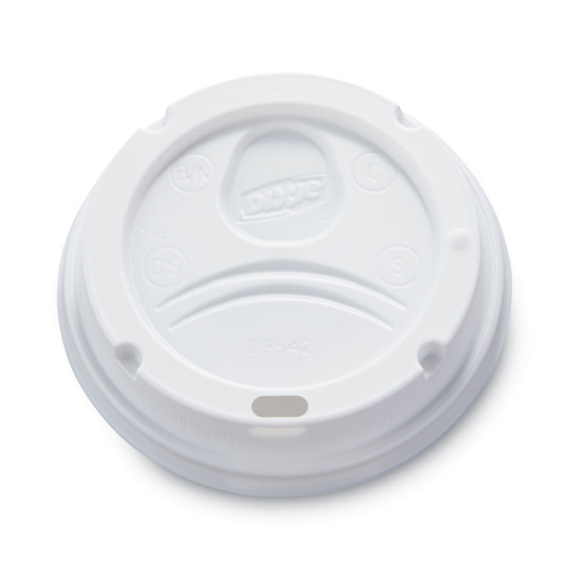 Dixie White Dome Lid Fits 10 oz to 16 oz Perfectouch Cups, 12 oz to 20 oz Hot Cups, WiseSize, 500/Carton