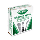 Crayola Large Variety Paint Brush Classpack, Natural; Nylon Bristles, Flat; Round Profiles, 36/Set