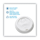Dixie Sip-Through Dome Hot Drink Lids, Fits 10 oz Cups, White, 100/Pack, 10 Packs/Carton