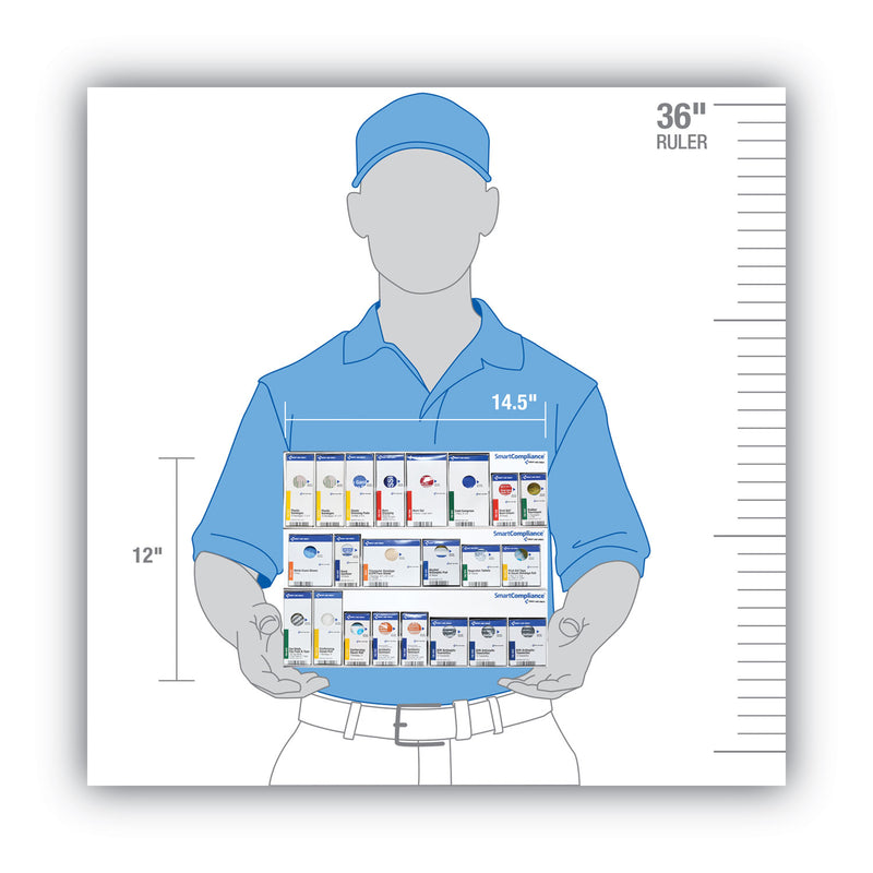 First Aid Only SmartCompliance RetroFit Grids, 215 Pieces, Plastic Case