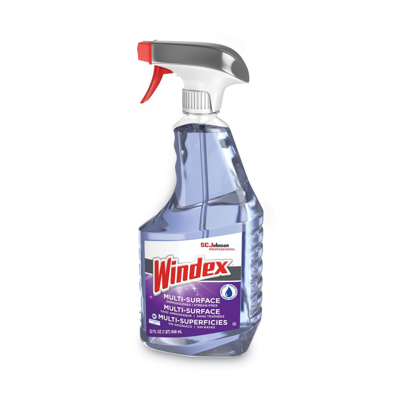Windex Non-Ammoniated Glass/Multi Surface Cleaner, Fresh Scent, 32 oz Bottle, 8/Carton