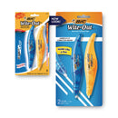 BIC Wite-Out Brand Exact Liner Correction Tape, Non-Refillable, Blue/Orange Applicators, 0.2" x 236", 2/Pack