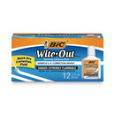 BIC Wite-Out Quick Dry Correction Fluid, 20 mL Bottle, White, Dozen