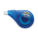 BIC Wite-Out EZ Correct Correction Tape, Non-Refillable, Blue/Yellow Applicators, 0.17" x 400", 4/Pack