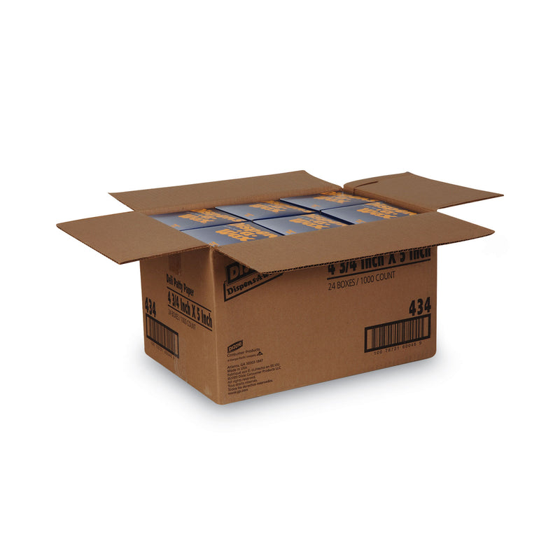 Dixie Dispens-A-Wax Waxed Deli Patty Paper, 4.75 x 5, White, 1,000/Box, 24 Boxes/Carton