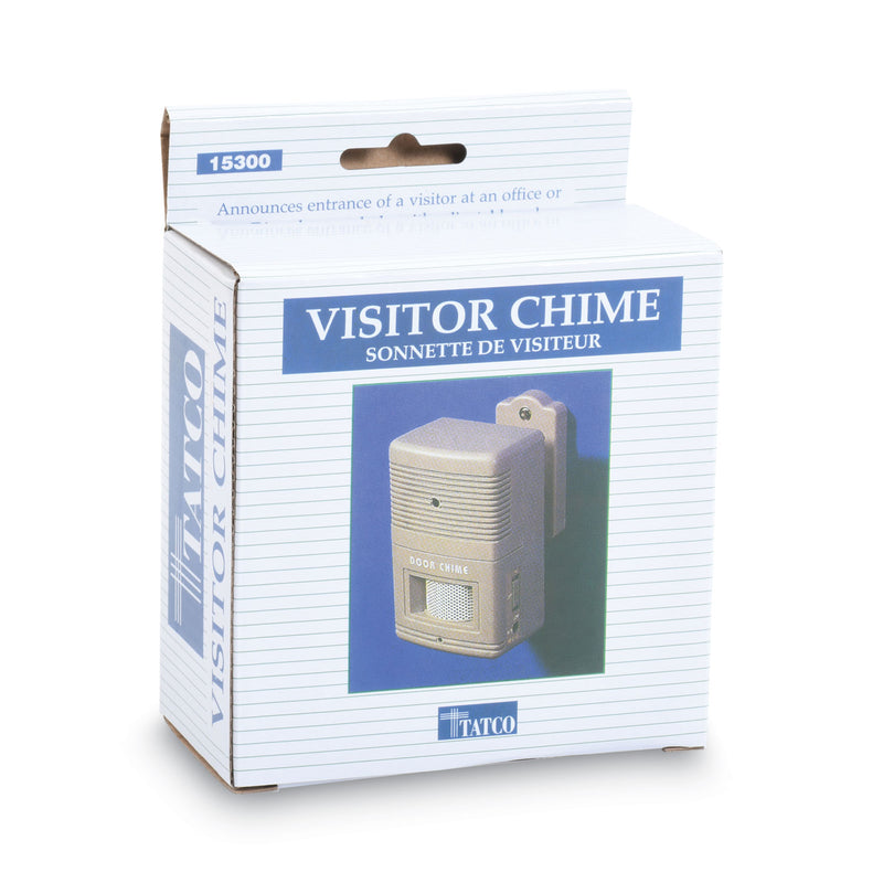 Tatco Visitor Arrival/Departure Chime, Battery Operated, 2.75 x 2 x 4.25, Gray