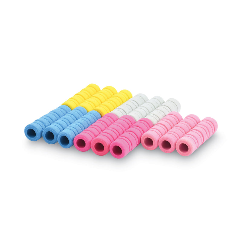 Tatco Ribbed Pencil Cushions, 1.75" Long, Assorted Colors, 50/Box