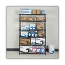 Alera NSF Certified 6-Shelf Wire Shelving Kit, 48w x 18d x 72h, Black Anthracite