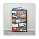 Alera NSF Certified 6-Shelf Wire Shelving Kit, 48w x 18d x 72h, Black
