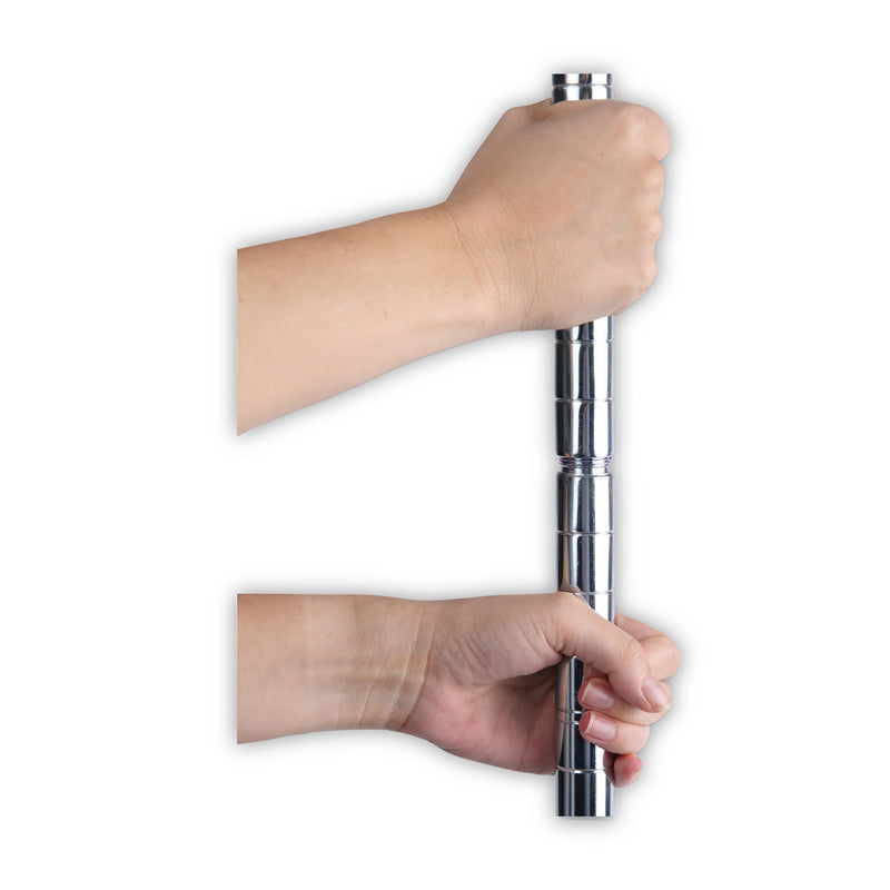 Alera NSF Certified 6-Shelf Wire Shelving Kit, 48w x 18d x 72h, Silver