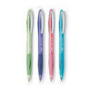 BIC GLIDE Ballpoint Pen, Retractable, Medium 1 mm, Assorted Ink and Barrel Colors, 4/Pack
