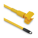 Boardwalk Plastic Jaws Mop Handle for 5 Wide Mop Heads, Aluminum, 1" dia x 60", Yellow