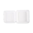 Boardwalk Bagasse Food Containers, Hinged-Lid, 1-Compartment 9 x 9 x 3.19, White,  Sugarcane, 100/Sleeve, 2 Sleeves/Carton