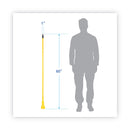 Boardwalk Plastic Jaws Mop Handle for 5 Wide Mop Heads, Aluminum, 1" dia x 60", Yellow