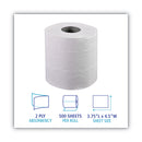 Boardwalk 2-Ply Toilet Tissue, Septic Safe, White, 156.25 ft Roll Length, 500 Sheets/Roll, 96 Rolls/Carton