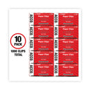 ACCO Paper Clips, Jumbo, Nonskid, Silver, 100 Clips/Box, 10 Boxes/Pack