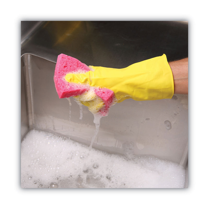 Boardwalk Small Cellulose Sponge, 3.6 x 6.5, 0.9" Thick, Pink, 2/Pack, 24 Packs/Carton