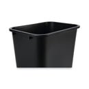 Boardwalk Soft-Sided Wastebasket, 41 qt, Plastic, Black