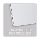 GBC ProClick Pre-Punched Presentation Covers, Clear Lined, 11 x 8.5, Punched, 25/Pack