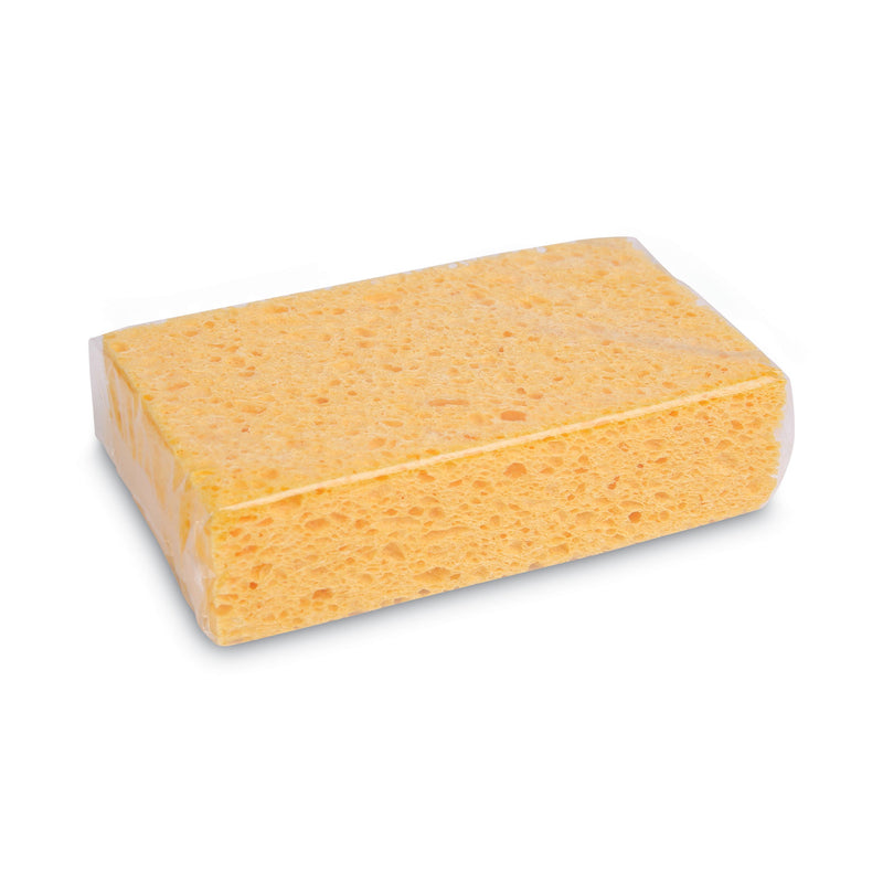 Boardwalk Medium Cellulose Sponge, 3.67 x 6.08, 1.55" Thick, Yellow, 24/Carton