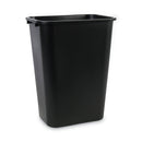 Boardwalk Soft-Sided Wastebasket, 41 qt, Plastic, Black
