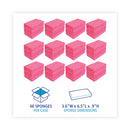 Boardwalk Small Cellulose Sponge, 3.6 x 6.5, 0.9" Thick, Pink, 2/Pack, 24 Packs/Carton