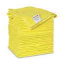Boardwalk Microfiber Cleaning Cloths, 16 x 16, Yellow, 24/Pack