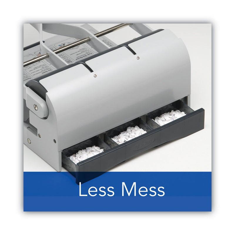 Swingline 160-Sheet Antimicrobial Protected High-Capacity Adjustable Punch, Two- to Three-Hole, 9/32" Holes, Putty/Gray