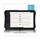 AT-A-GLANCE Black Leather Planner/Organizer Starter Set, 8.5 x 5.5, Black Cover, 12-Month (Jan to Dec): Undated