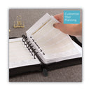 AT-A-GLANCE Black Leather Planner/Organizer Starter Set, 8.5 x 5.5, Black Cover, 12-Month (Jan to Dec): Undated