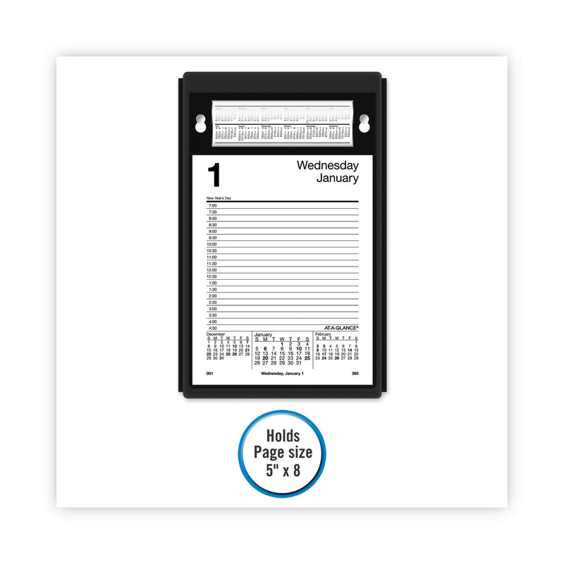 AT-A-GLANCE Base for 5 x 8 Tear-Off Daily Desk Calendar, 5 x 8, Black