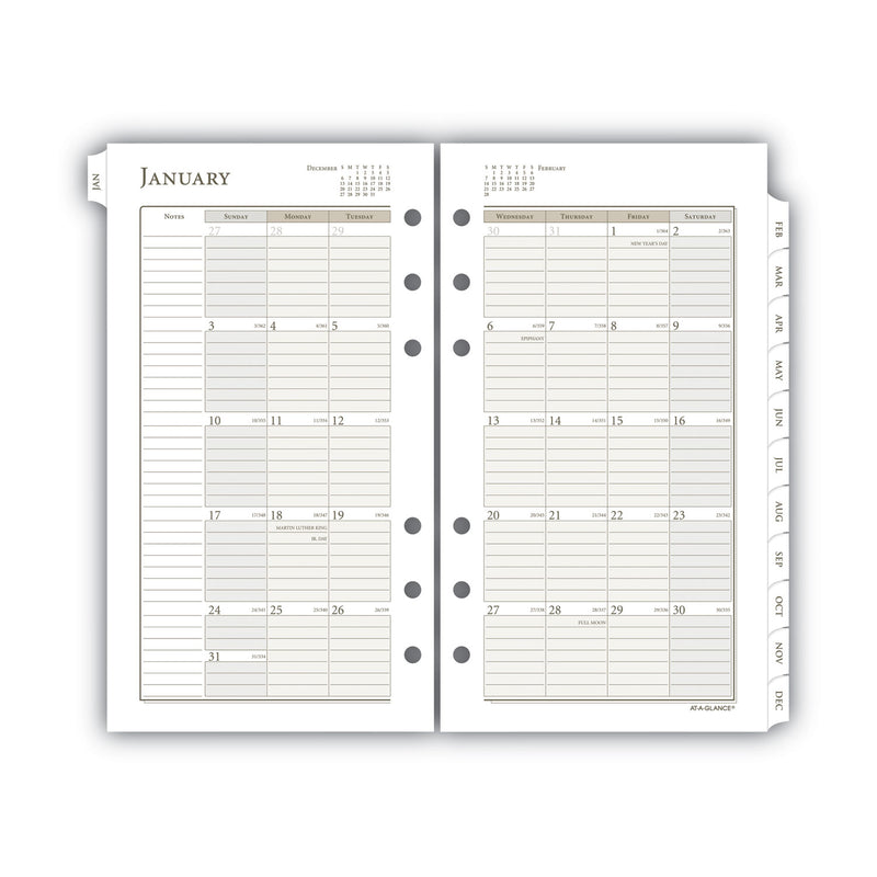 AT-A-GLANCE 1-Page-Per-Day Planner Refills, 6.75 x 3.75, White Sheets, 12-Month (Jan to Dec): 2023
