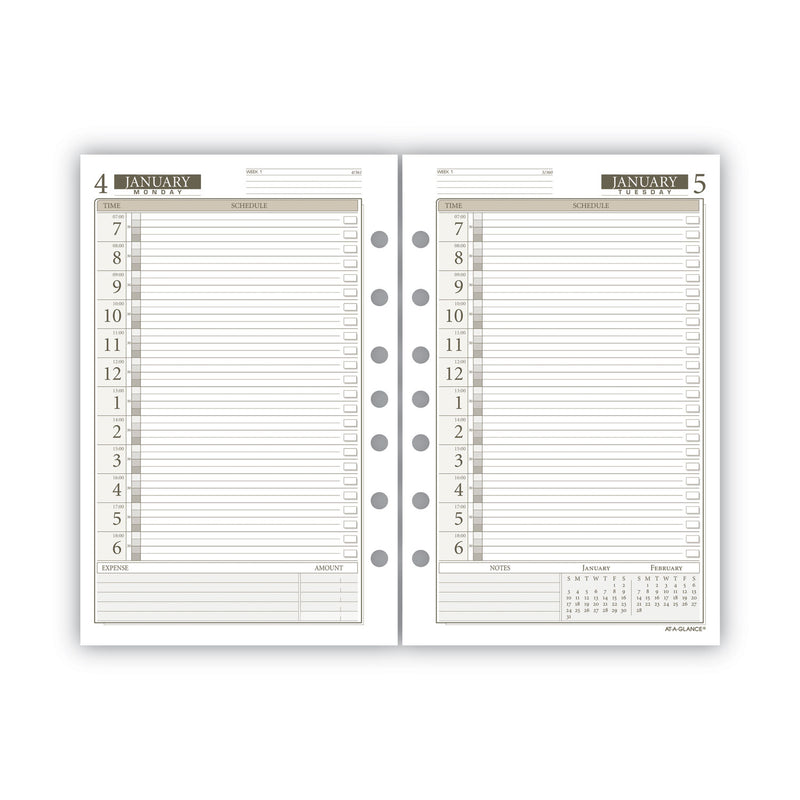 AT-A-GLANCE 1-Page-Per-Day Planner Refills, 8.5 x 5.5, White Sheets, 12-Month (Jan to Dec): 2023