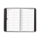 AT-A-GLANCE Telephone/Address Book, 4.78 x 8, Black Simulated Leather, 100 Sheets
