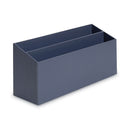 U Brands Four-Piece Desk Organization Kit, Magazine Holder/Paper Tray/Pencil Cup/Storage Bin, Chipboard, Navy