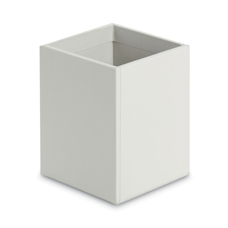 U Brands Four-Piece Desk Organization Kit, Magazine Holder/Paper Tray/Pencil Cup/Storage Bin, Chipboard, Gray
