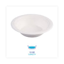 Boardwalk Bagasse Dinnerware, Bowl, 12 oz, White, 1,000/Carton