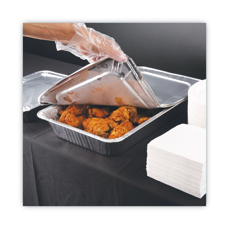 Boardwalk Aluminum Steam Table Pan Lids, Fits Full-Size Pan, Deep,12.88 x 20.81 x 0.63, 50/Carton