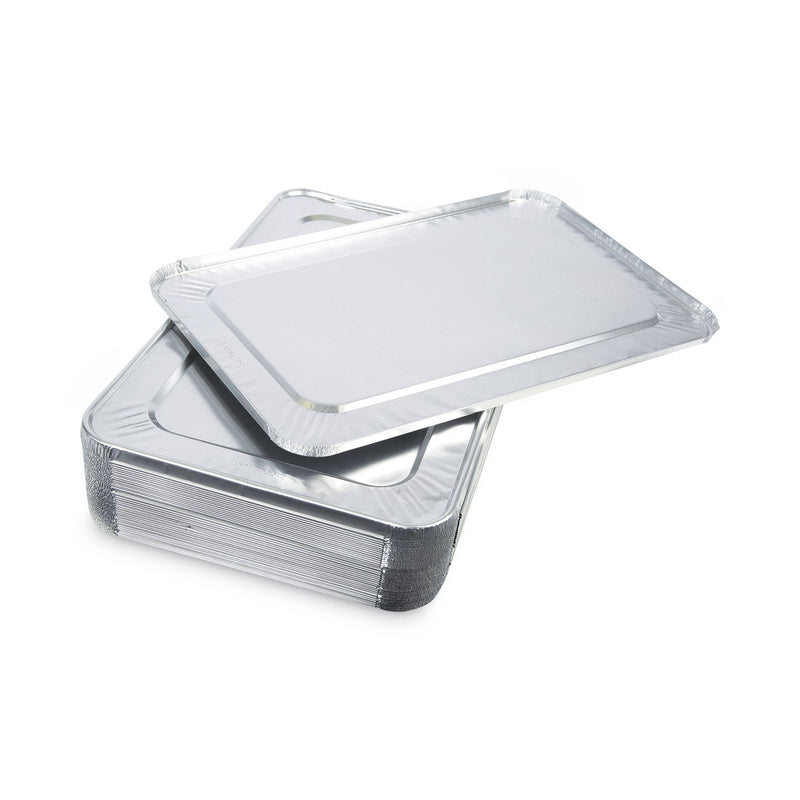 Boardwalk Aluminum Steam Table Pan Lids, Fits Full-Size Pan, Deep,12.88 x 20.81 x 0.63, 50/Carton