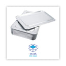 Boardwalk Aluminum Steam Table Pan Lids, Fits Full-Size Pan, Deep,12.88 x 20.81 x 0.63, 50/Carton