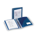 Avery Flexi-View Binder with Round Rings, 3 Rings, 1.5" Capacity, 11 x 8.5, Navy Blue