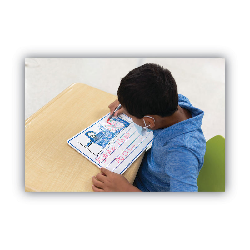 Creativity Street Dry-Erase Student Boards, 12 x 9, Blue/White, 10/Set