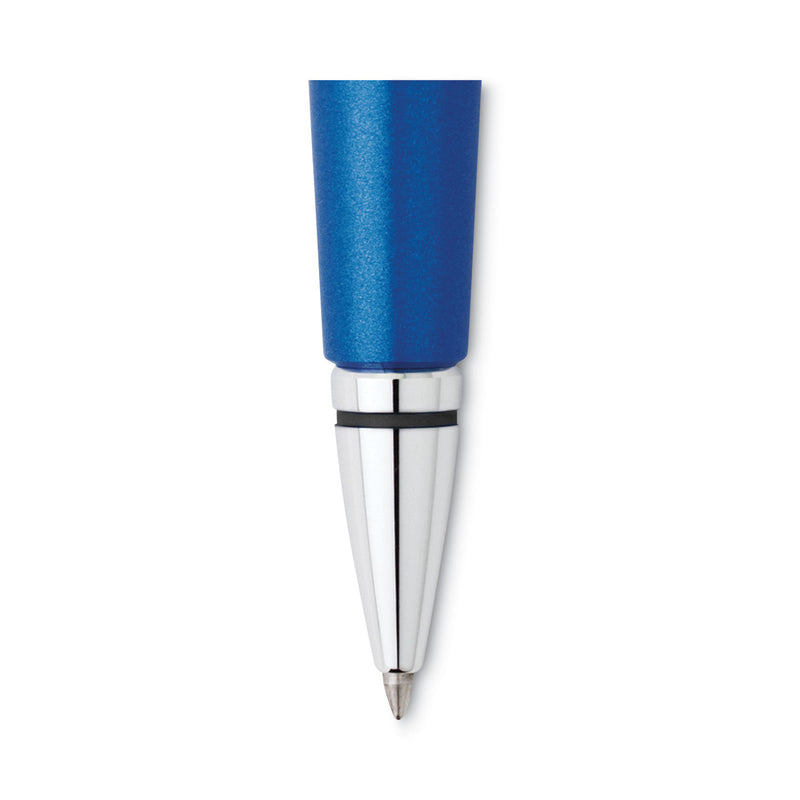 Cross Edge Gel Pen, Retractable, Medium 0.7 mm, Black Ink, Blue Barrel