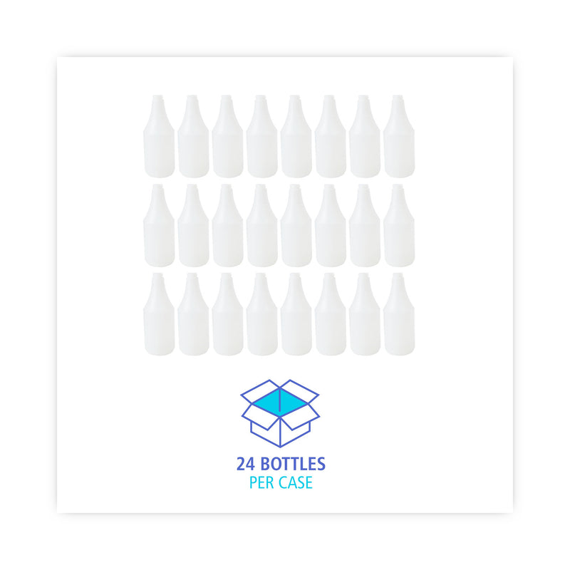 Boardwalk Embossed Spray Bottle, 24 oz, Clear, 24/Carton