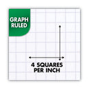 Mead Graph Paper Tablet, 3-Hole, 8.5 x 11, Quadrille: 4 sq/in, 20 Sheets/Pad, 12 Pads/Pack