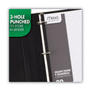 Mead Graph Paper Tablet, 3-Hole, 8.5 x 11, Quadrille: 4 sq/in, 20 Sheets/Pad, 12 Pads/Pack