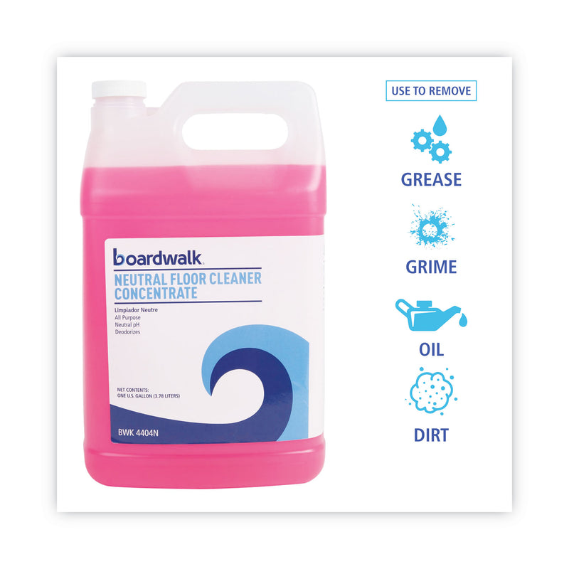 Boardwalk Neutral Floor Cleaner Concentrate, Lemon Scent, 1 gal Bottle
