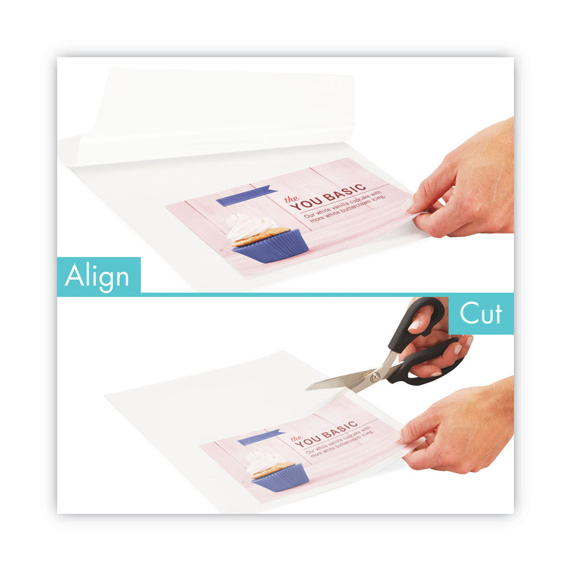 Mead EZAlign Thermal Laminating Pouches, 3 mil, 9" x 11.5", Gloss Clear, 100/Pack