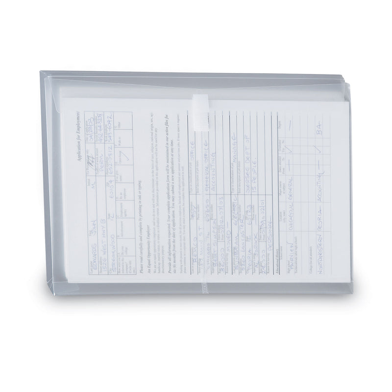 Smead Poly Side-Load Envelopes, Fold-Over Closure, 9.75 x 11.63, Clear, 5/Pack