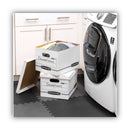 Bankers Box STOR/FILE Basic-Duty Storage Boxes, Letter/Legal Files, 12.5" x 16.25" x 10.5", White/Blue, 12/Carton